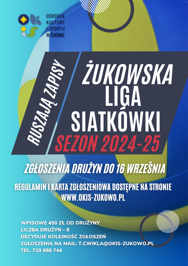 Ruszają zapisy na kolejny sezon Żukowskiej Ligi Siatkówki!