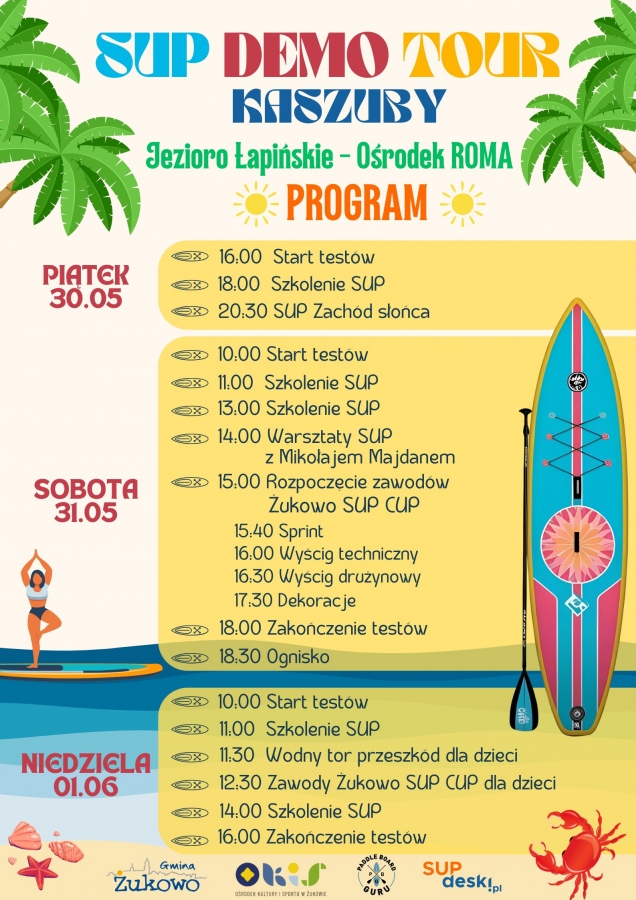 Zaproszenie na SUP DEMO TOUR Kaszuby 2025!