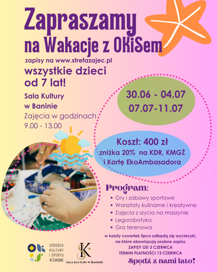 Wakacje z OKiS: Sala Kultury w Baninie