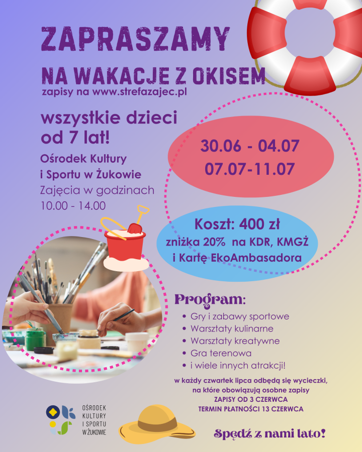 Wakacje z OKiS, zapisy już od 3 czerwca!