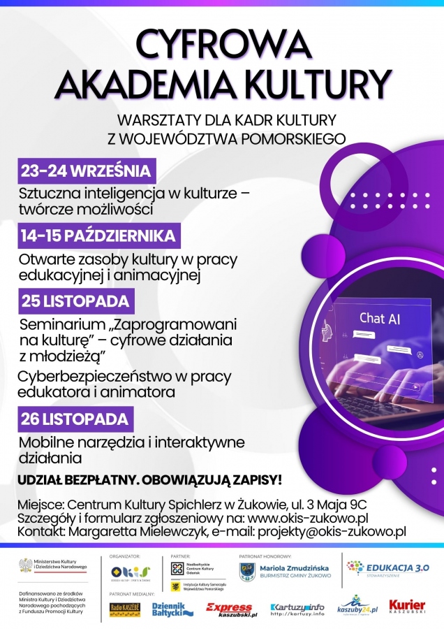 Cyfrowa Akademia Kultury - warsztaty dla kadr kultury z województwa pomorskiego