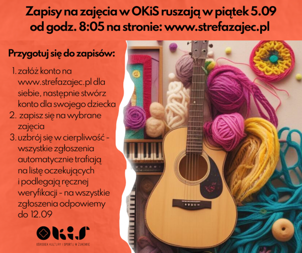 Ruszają zapisy na zajęcia artystyczne w OKIS i naszych filiach!
