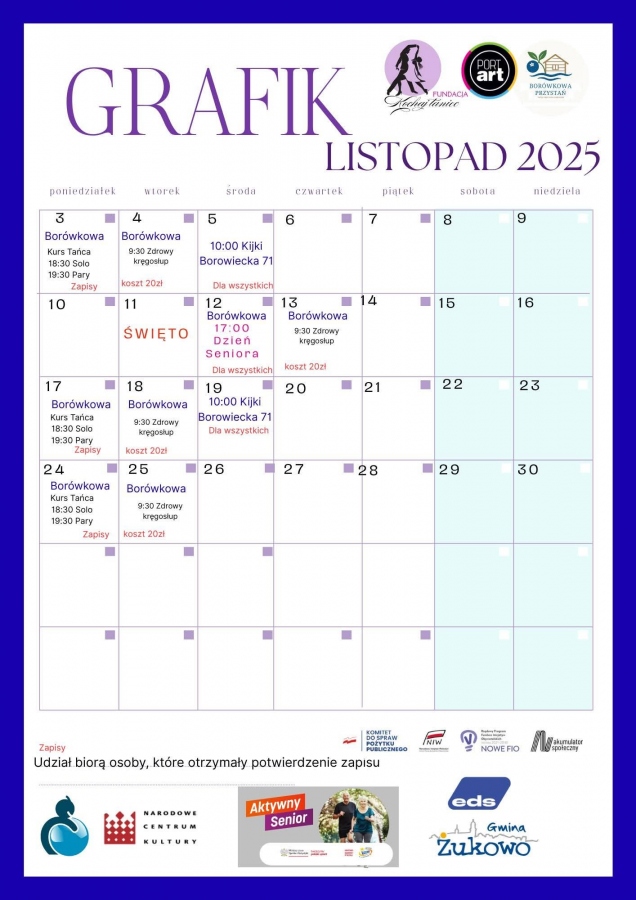 Listopad w Klubie Seniora Przystań