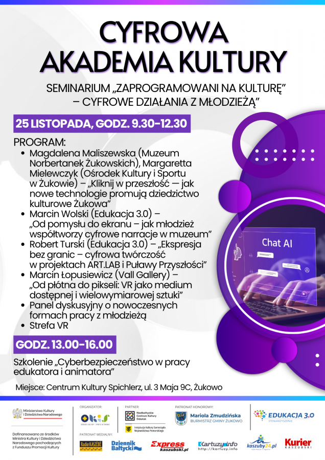 Seminarium „Zaprogramowani na kulturę - cyfrowe działania z młodzieżą”