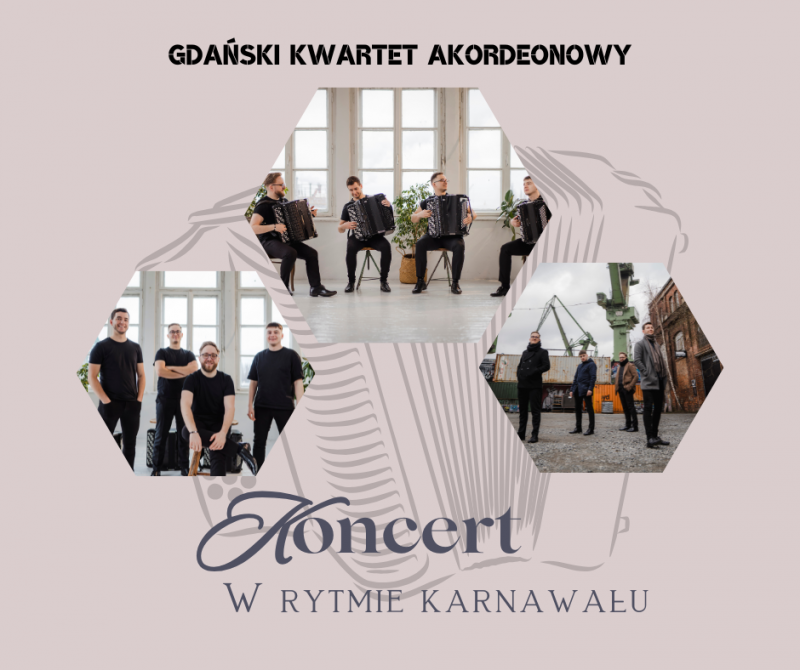 W rytmie karnawału | koncert Gdańskiego Kwartetu Akordeonowego