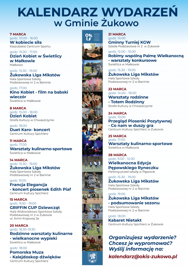 Kalendarz wydarzeń na marzec