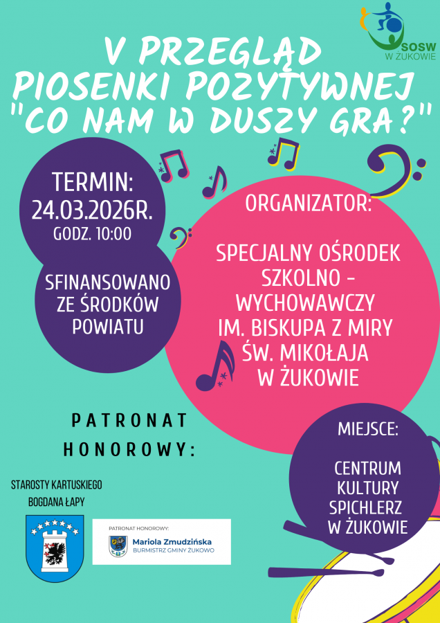 V PRZEGLĄD PIOSENKI POZYTYWNEJ "CO NAM W DUSZY GRA?"